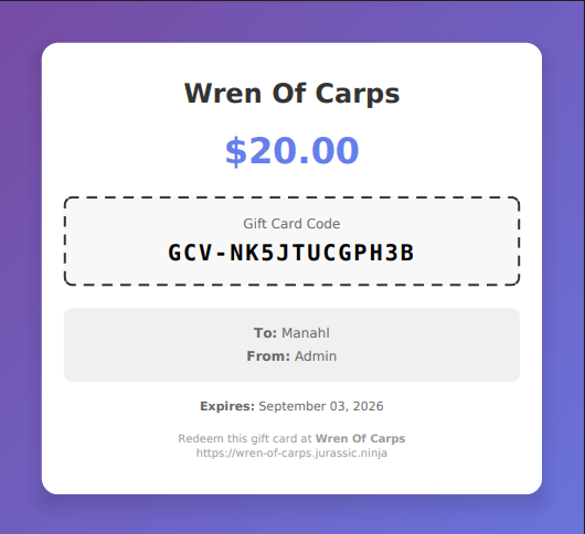 Download Personalized Gift Cards as PDF