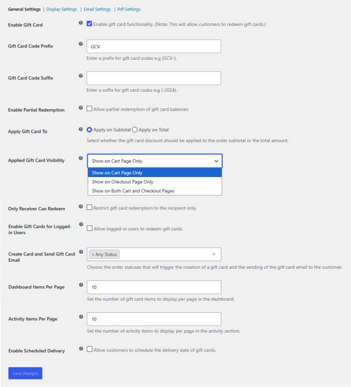 General Settings
