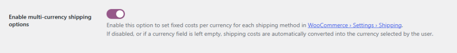 Multi-Currency Shipping Costs