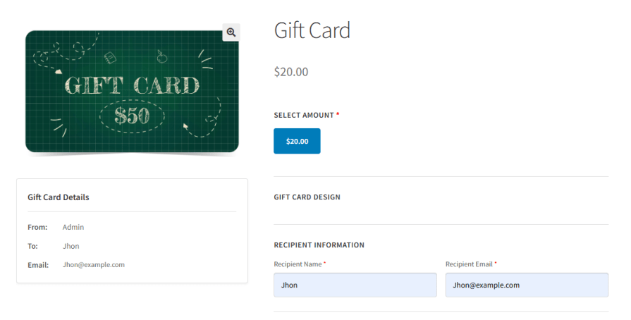 Offer Virtual or Physical Gift Cards FO
