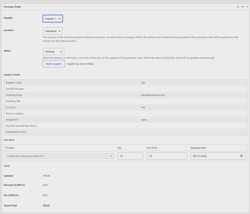 Purchase Orders
