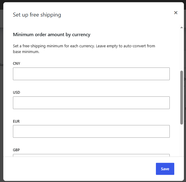 Set Per-Currency Shipping Costs