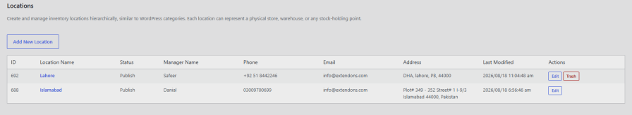 Set Up Multiple Store Locations