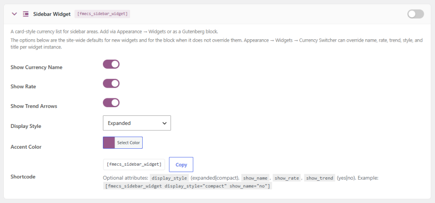Sidebar Widget