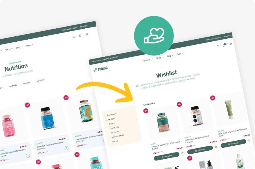 Built-in Wishlist system