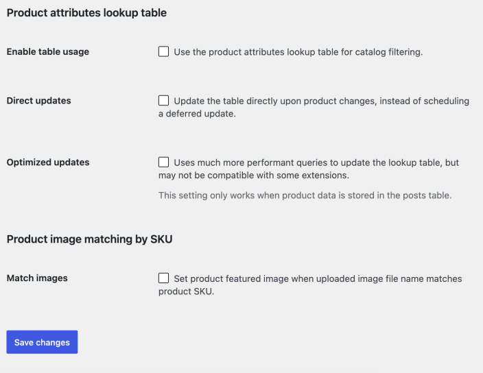 WooCommerce Advanced product settings for product attributes and image matching
