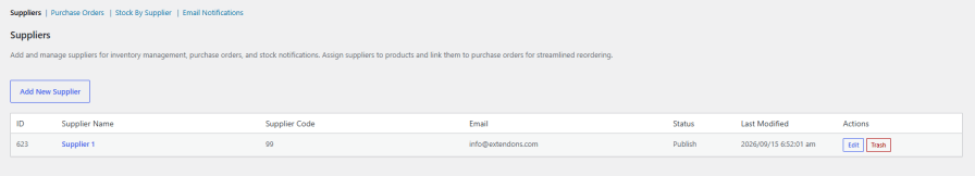 Add and Manage Suppliers