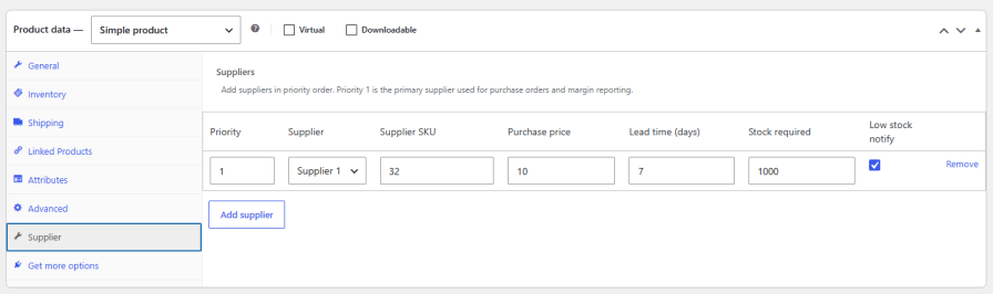 Assign Suppliers to Products in Priority Order