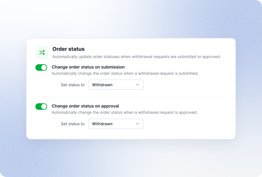 Automated Withdrawal Approval