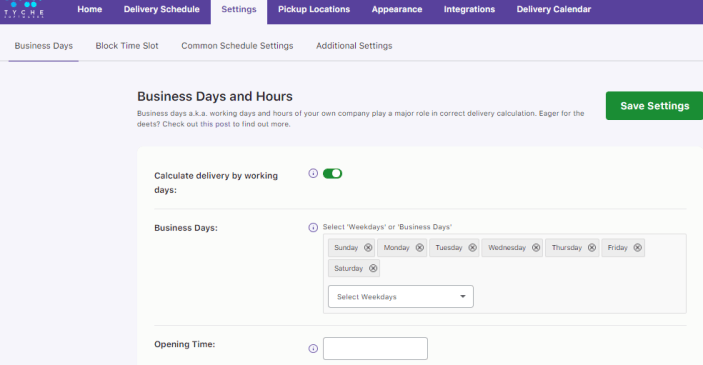 Set Up Minimum Delivery preparation time 4 Set Up Minimum Delivery preparation time - Tyche Softwares Documentation