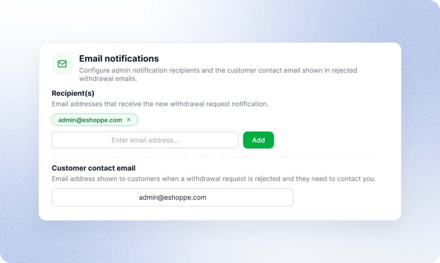 Email Notifications Settings