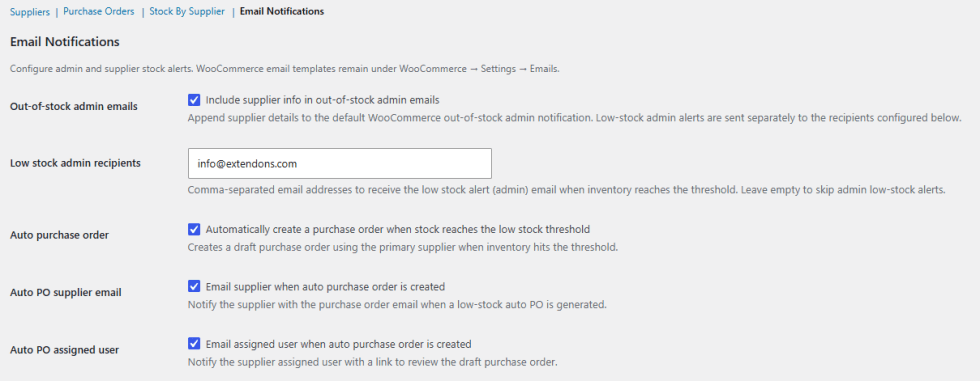 Email Notifications