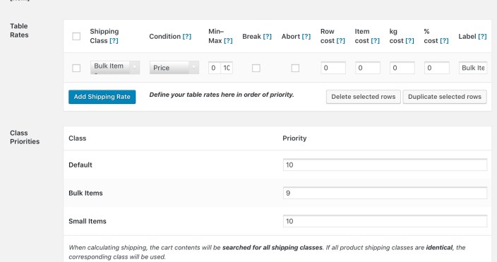 Custom Delivery Settings with WooCommerce Table Rate Shipping plugin 2 Understand the compatibility of Custom Delivery Settings with WooCommerce Table Rate Shipping plugin