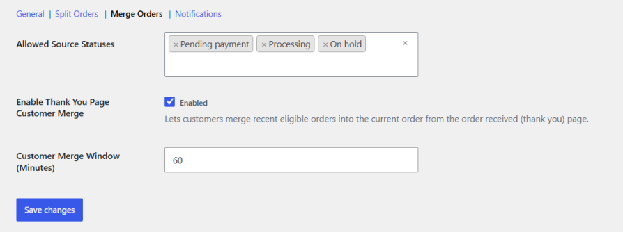 Merge Orders