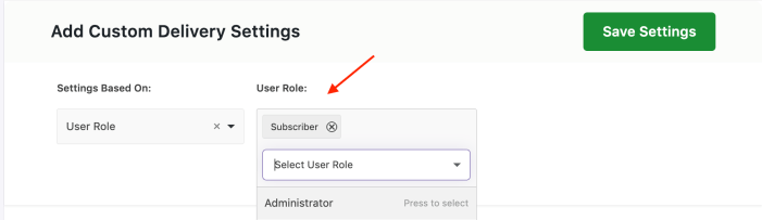 How to create custom delivery schedule based on user roles? 3 How to create custom delivery schedule based on user roles? - Tyche Softwares Documentation