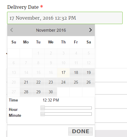 Set Up Minimum Delivery preparation time 10 Setup minimum required time for delivery in WooCommerce - Minimum Delivery Time (in hours) for Delivery Time range Checkout Page