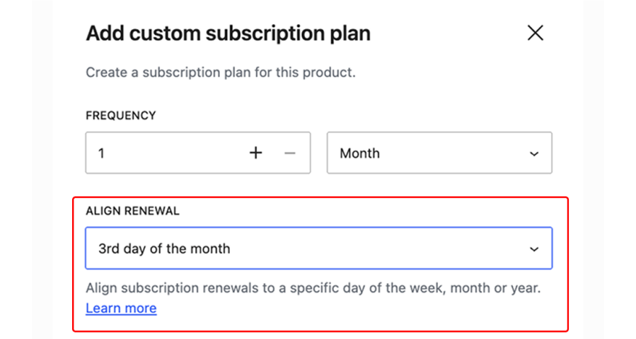 Aligned renewals