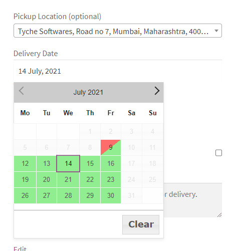 Custom Delivery Settings by Pickup Locations & Product Category 15 Custom Delivery Settings by Pickup Locations & Product Category - Tyche Softwares Documentation