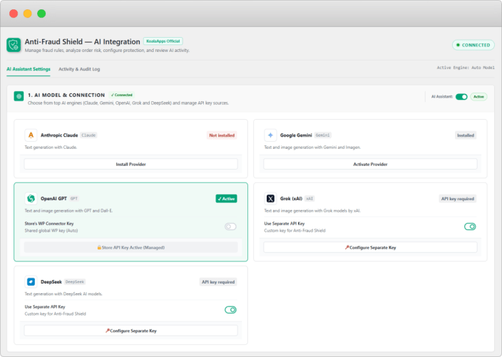Anti fraud shield for woocommerce