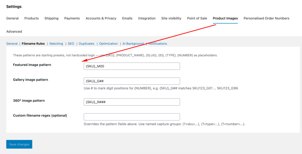 Product Images - File Name Rules