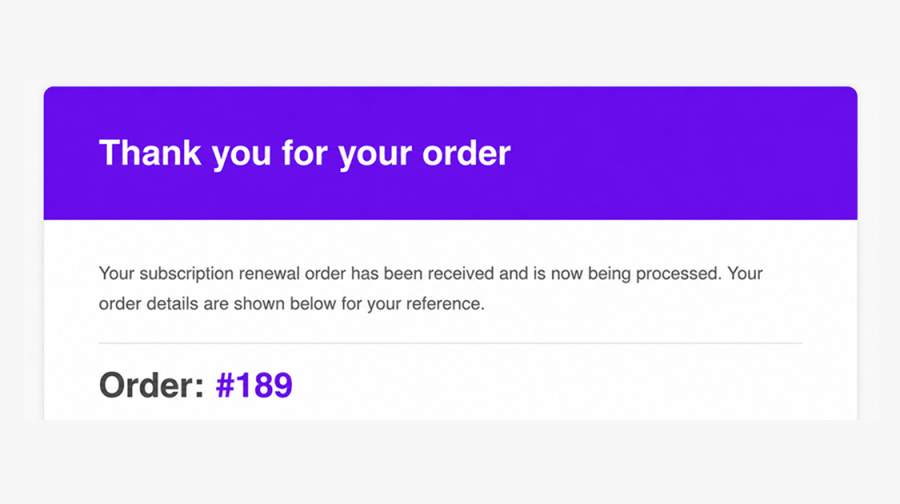 Subscription emails
