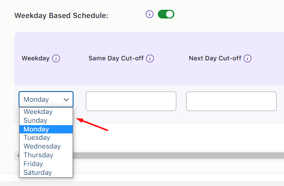 How do I create a weekday based delivery schedule? 5 How do I create a weekday based delivery schedule? - Tyche Softwares Documentation