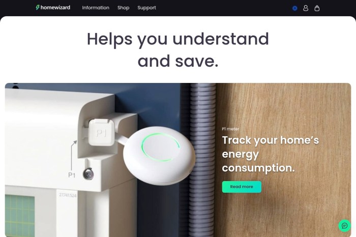 Screenshot of HomeWizard