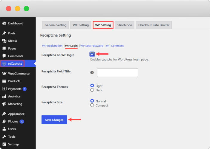 Google ReCAPTCHA for WooCommerce