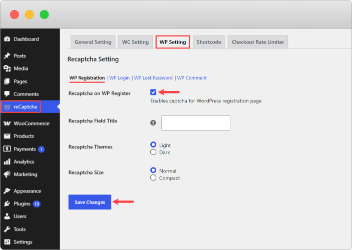Google ReCAPTCHA for WooCommerce