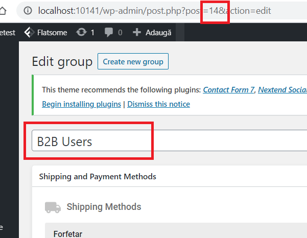Group ID in the URL