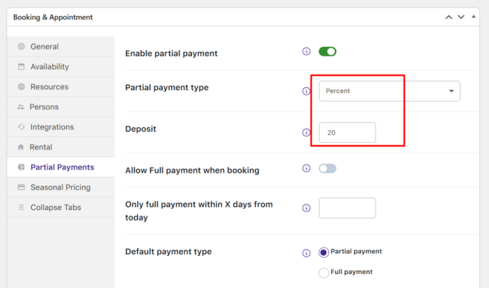 Partial Deposits - Tyche Softwares Documentation