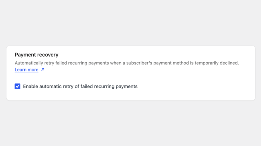 Recover failed payments