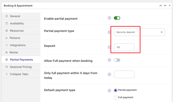 Partial Deposits - Tyche Softwares Documentation